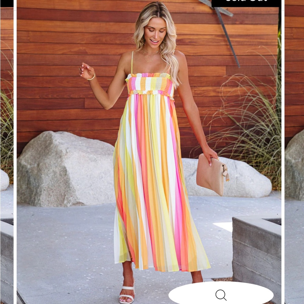 NEVER WORN PINK LIMONATA PLEATED MIDI DRESS - Picture 2 of 7